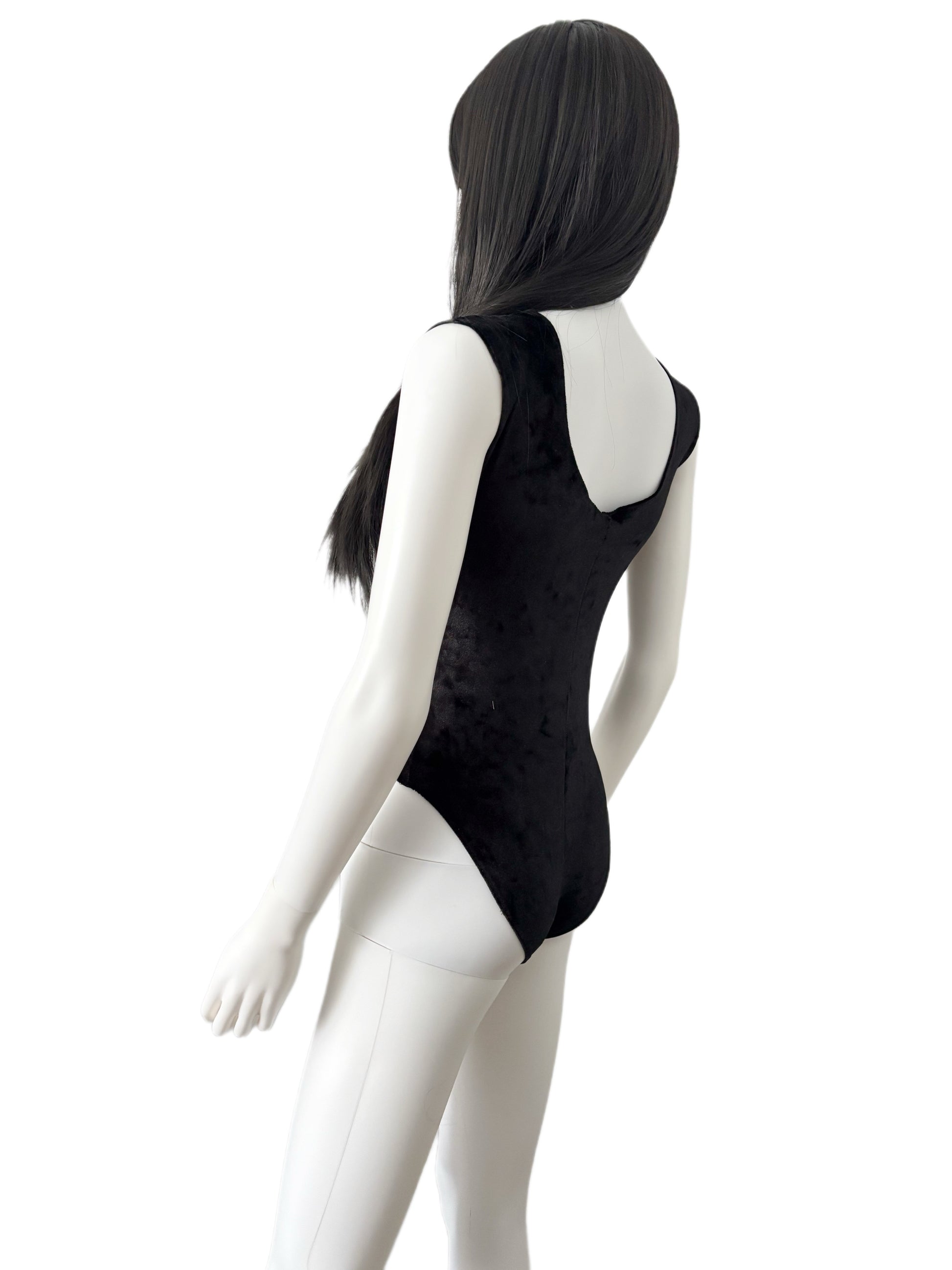 26W3001 - Crushed Velvet Mesh Bodysuit