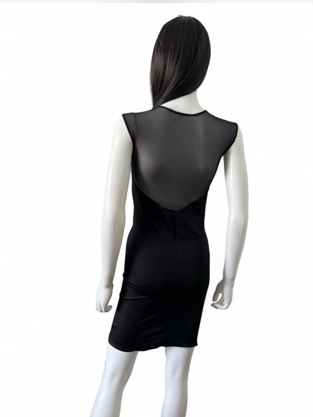 26W6003 - Sweetheart Mesh Bodycon Dress