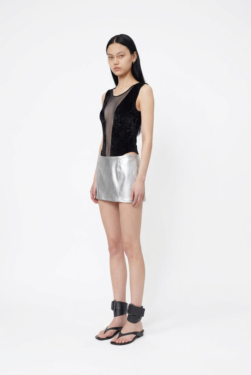 26W5001 - Metallic Mini Skirt
