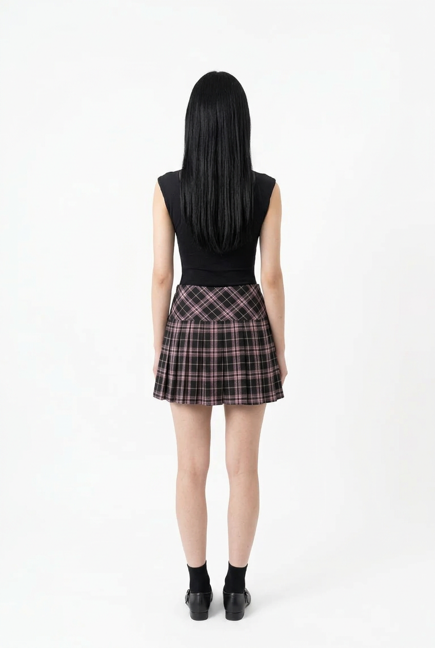 Pink Plaid Tennis Skirt