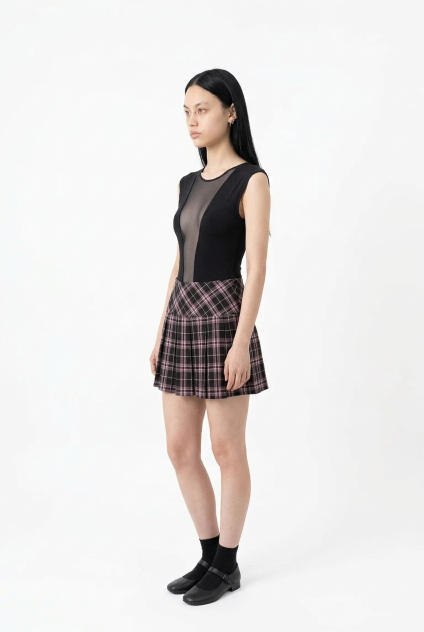 Pink Plaid Tennis Skirt