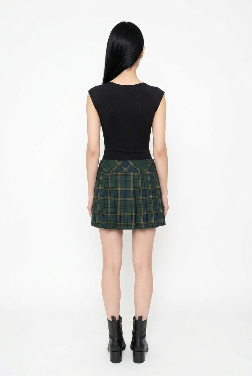 Green Plaid Tennis Skirt